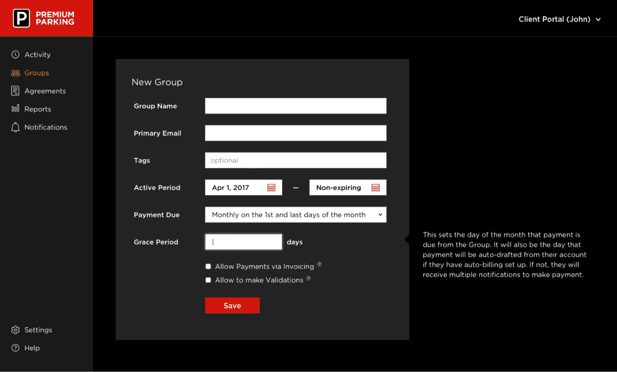 Premium Account Manager Wireframes