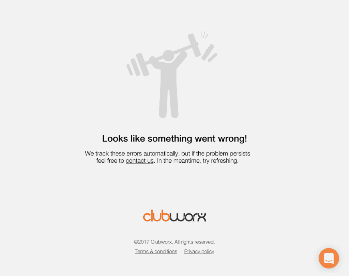 Clubworx — 500 error