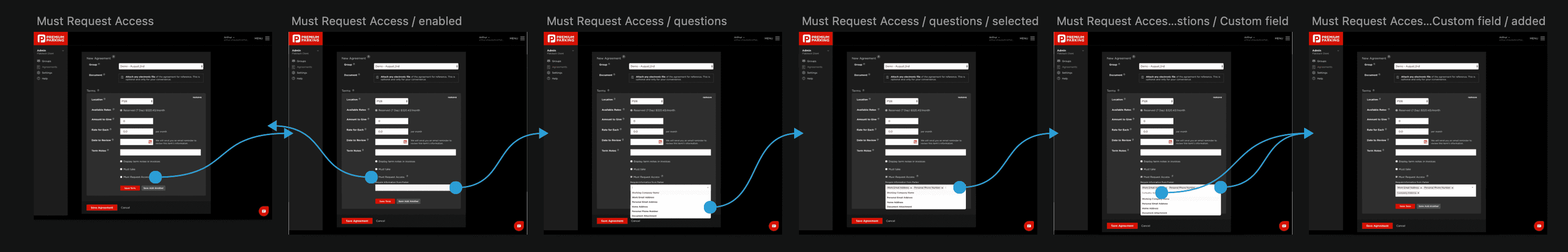 Premium Account Manager Wireframes